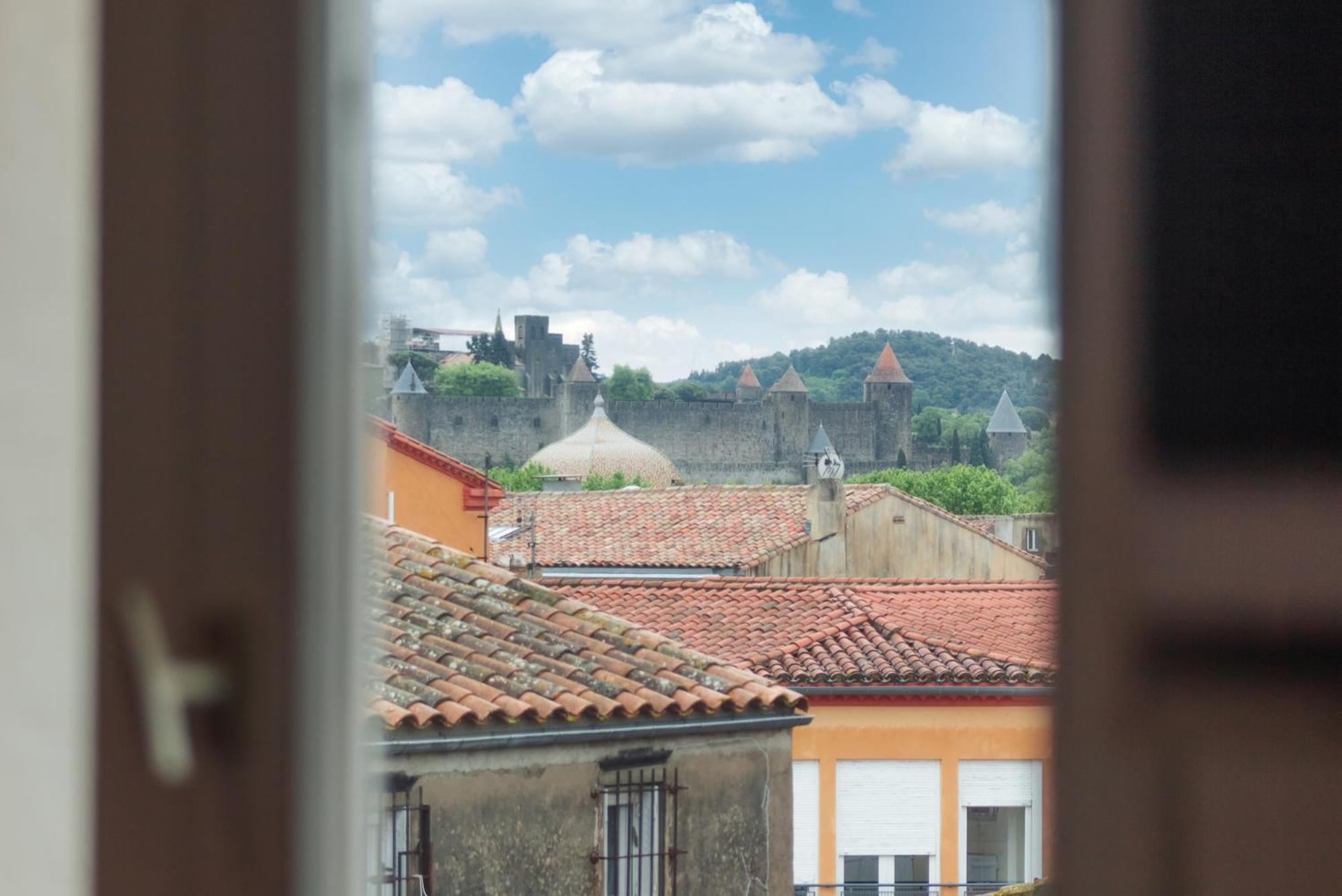 Apartamento Les Clés de Laure - Le Boheme - Netflix - Wifi - Vue sur les toits et le chateau Carcasona Exterior foto